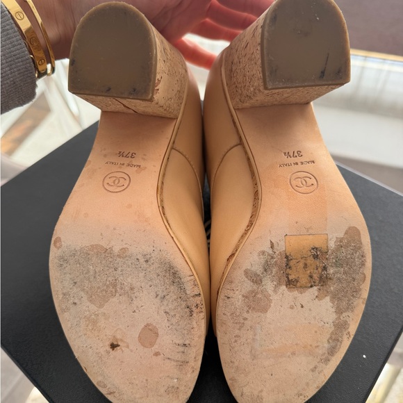 Chanel Cork Lace Up Booties - Picture 5 of 6